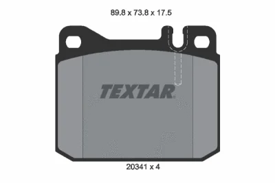 2034110 TEXTAR Комплект тормозных колодок, дисковый тормоз