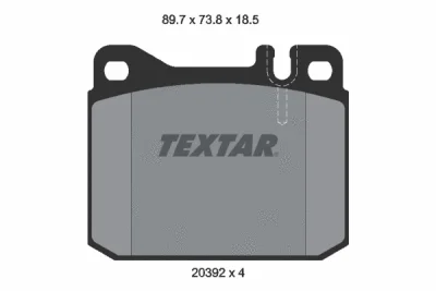 2039213 TEXTAR Комплект тормозных колодок, дисковый тормоз