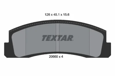 Комплект тормозных колодок, дисковый тормоз TEXTAR 2066001