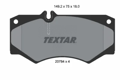 2078401 TEXTAR Комплект тормозных колодок, дисковый тормоз
