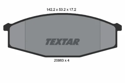 2086301 TEXTAR Комплект тормозных колодок, дисковый тормоз