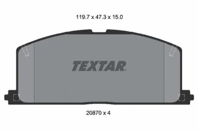 Комплект тормозных колодок, дисковый тормоз TEXTAR 2087001