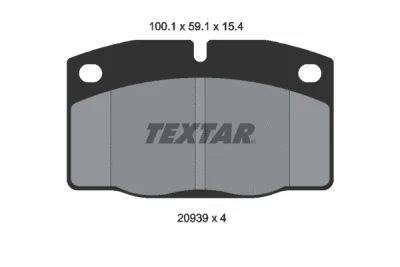 2093903 TEXTAR Комплект тормозных колодок, дисковый тормоз
