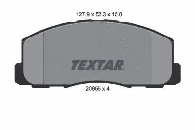 2095501 TEXTAR Комплект тормозных колодок, дисковый тормоз