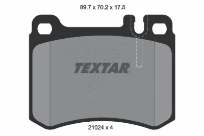 2102404 TEXTAR Комплект тормозных колодок, дисковый тормоз