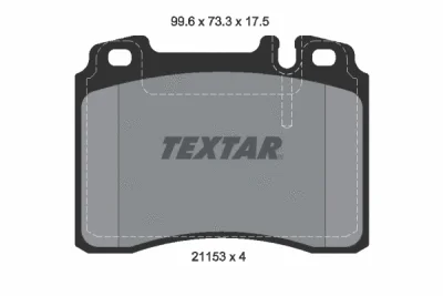 2115307 TEXTAR Комплект тормозных колодок, дисковый тормоз