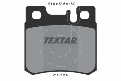 2119701 TEXTAR Комплект тормозных колодок, дисковый тормоз