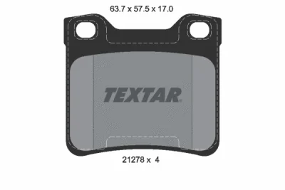 2127803 TEXTAR Комплект тормозных колодок, дисковый тормоз