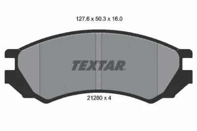 2128002 TEXTAR Комплект тормозных колодок, дисковый тормоз