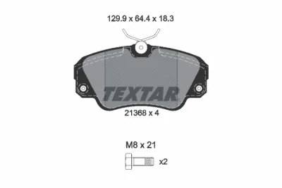 Комплект тормозных колодок, дисковый тормоз TEXTAR 2136801