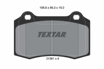 2138102 TEXTAR Комплект тормозных колодок, дисковый тормоз