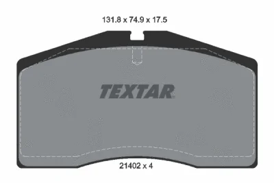 2140201 TEXTAR Комплект тормозных колодок, дисковый тормоз