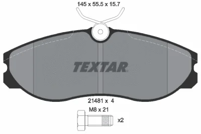2148101 TEXTAR Комплект тормозных колодок, дисковый тормоз