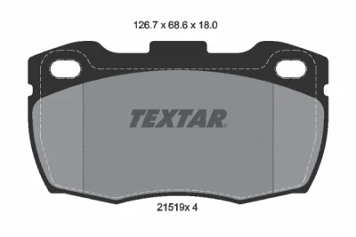 2151901 TEXTAR Комплект тормозных колодок, дисковый тормоз