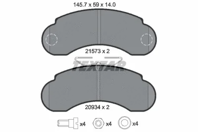 Комплект тормозных колодок, дисковый тормоз TEXTAR 2157302