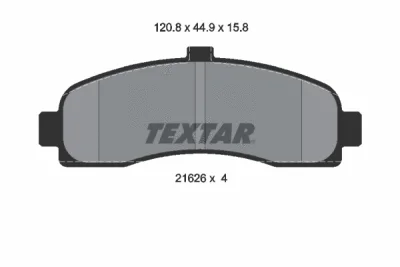 2162601 TEXTAR Комплект тормозных колодок, дисковый тормоз