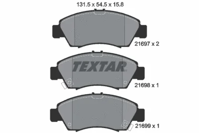 Комплект тормозных колодок, дисковый тормоз TEXTAR 2169701