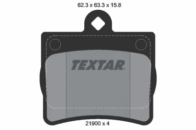 Комплект тормозных колодок, дисковый тормоз TEXTAR 2190003