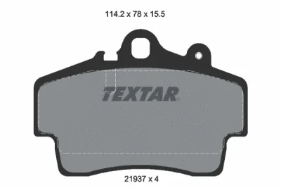 2193702 TEXTAR Комплект тормозных колодок, дисковый тормоз