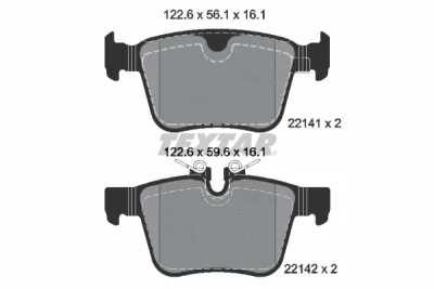 2214101 TEXTAR Комплект тормозных колодок, дисковый тормоз