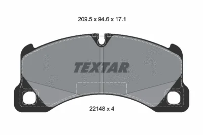2214801 TEXTAR Комплект тормозных колодок, дисковый тормоз