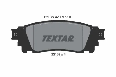 2215301 TEXTAR Комплект тормозных колодок, дисковый тормоз