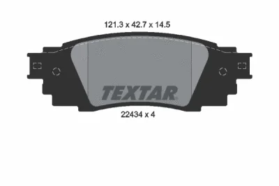 Комплект тормозных колодок, дисковый тормоз TEXTAR 2243401