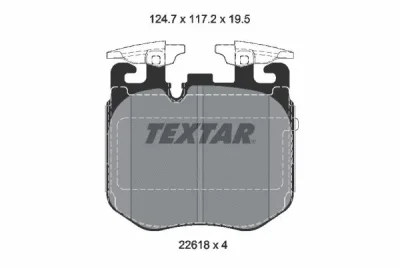 Комплект тормозных колодок, дисковый тормоз TEXTAR 2261801