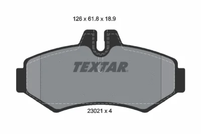 2302101 TEXTAR Комплект тормозных колодок, дисковый тормоз