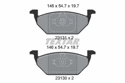 2313001 TEXTAR Комплект тормозных колодок, дисковый тормоз