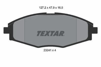 Комплект тормозных колодок, дисковый тормоз TEXTAR 2324102