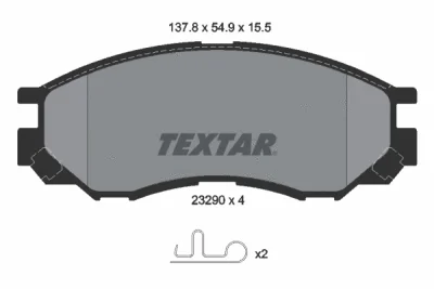 2329002 TEXTAR Комплект тормозных колодок, дисковый тормоз