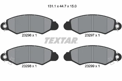 2329601 TEXTAR Комплект тормозных колодок, дисковый тормоз