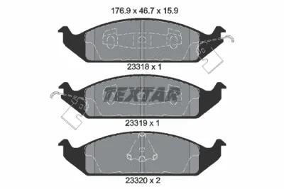 Комплект тормозных колодок, дисковый тормоз TEXTAR 2331801