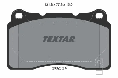 Комплект тормозных колодок, дисковый тормоз TEXTAR 2332501