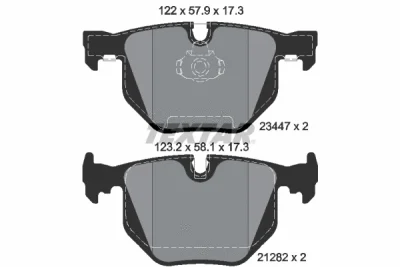 2344702 TEXTAR Комплект тормозных колодок, дисковый тормоз