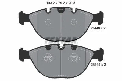2344801 TEXTAR Комплект тормозных колодок, дисковый тормоз