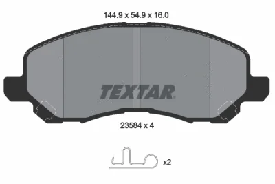 2358401 TEXTAR Комплект тормозных колодок, дисковый тормоз