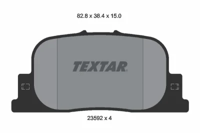 2359201 TEXTAR Комплект тормозных колодок, дисковый тормоз