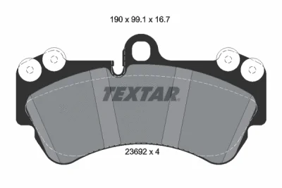 2369202 TEXTAR Комплект тормозных колодок, дисковый тормоз