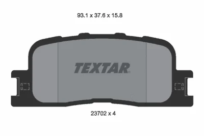 2370201 TEXTAR Комплект тормозных колодок, дисковый тормоз