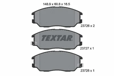 2372601 TEXTAR Комплект тормозных колодок, дисковый тормоз