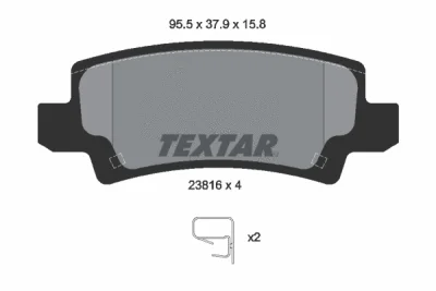 2381601 TEXTAR Комплект тормозных колодок, дисковый тормоз