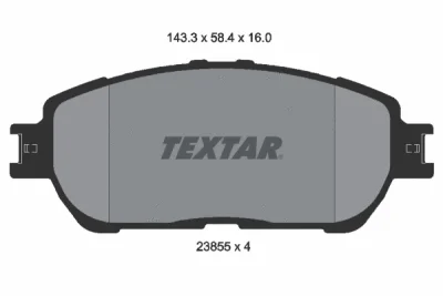 2385501 TEXTAR Комплект тормозных колодок, дисковый тормоз