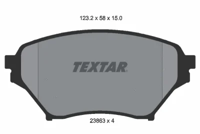 2386301 TEXTAR Комплект тормозных колодок, дисковый тормоз