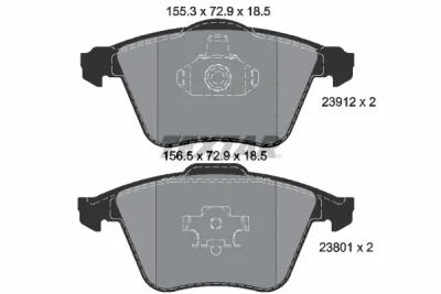 2391201 TEXTAR Комплект тормозных колодок, дисковый тормоз