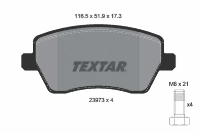 2397301 TEXTAR Комплект тормозных колодок, дисковый тормоз