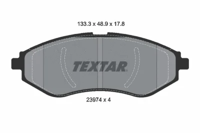 Комплект тормозных колодок, дисковый тормоз TEXTAR 2397401