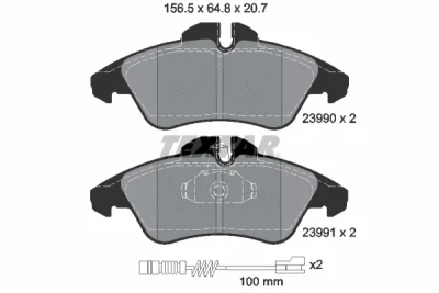 2399002 TEXTAR Комплект тормозных колодок, дисковый тормоз
