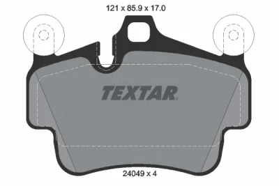 Комплект тормозных колодок, дисковый тормоз TEXTAR 2404901